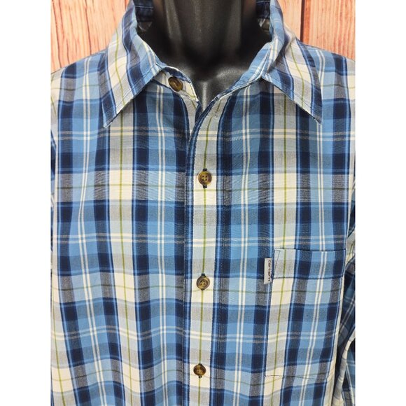 Carhartt Mens Relaxed Fit Short Sleeve Shirt XL - Blue Plaid - Picture 3 of 8